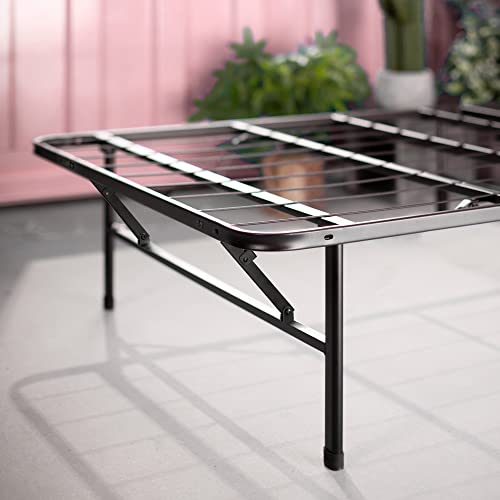 ZINUS Rumi 14in Full Metal Bed Frame, Quick Assembly SmartBase® Mattress Foundation, Heavy Duty Sturdy Steel with No Box Spring Needed, Eco-Friendly Packaging, Black