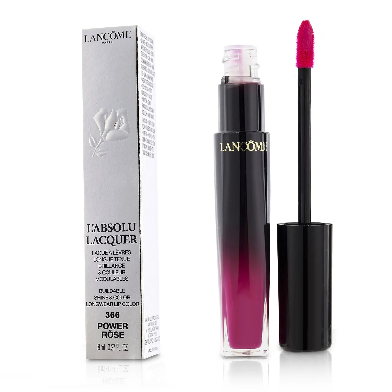 Lancome L'Absolu Lacquer Buildable Shine & Color Longwear Lip Color - # 366 Power Rose  8ml/0.27oz