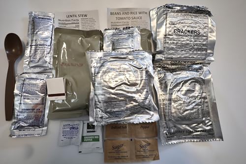 Ready to Eat Meals 3 Pack Military, Emergency Food Supplies, Long-Lasting Meals , Military-Style Rations, Survival Food Kits, Non-perishable Meals, Disaster Preparedness Food, Field Ready Meals - Meals Are Assorted Flavors