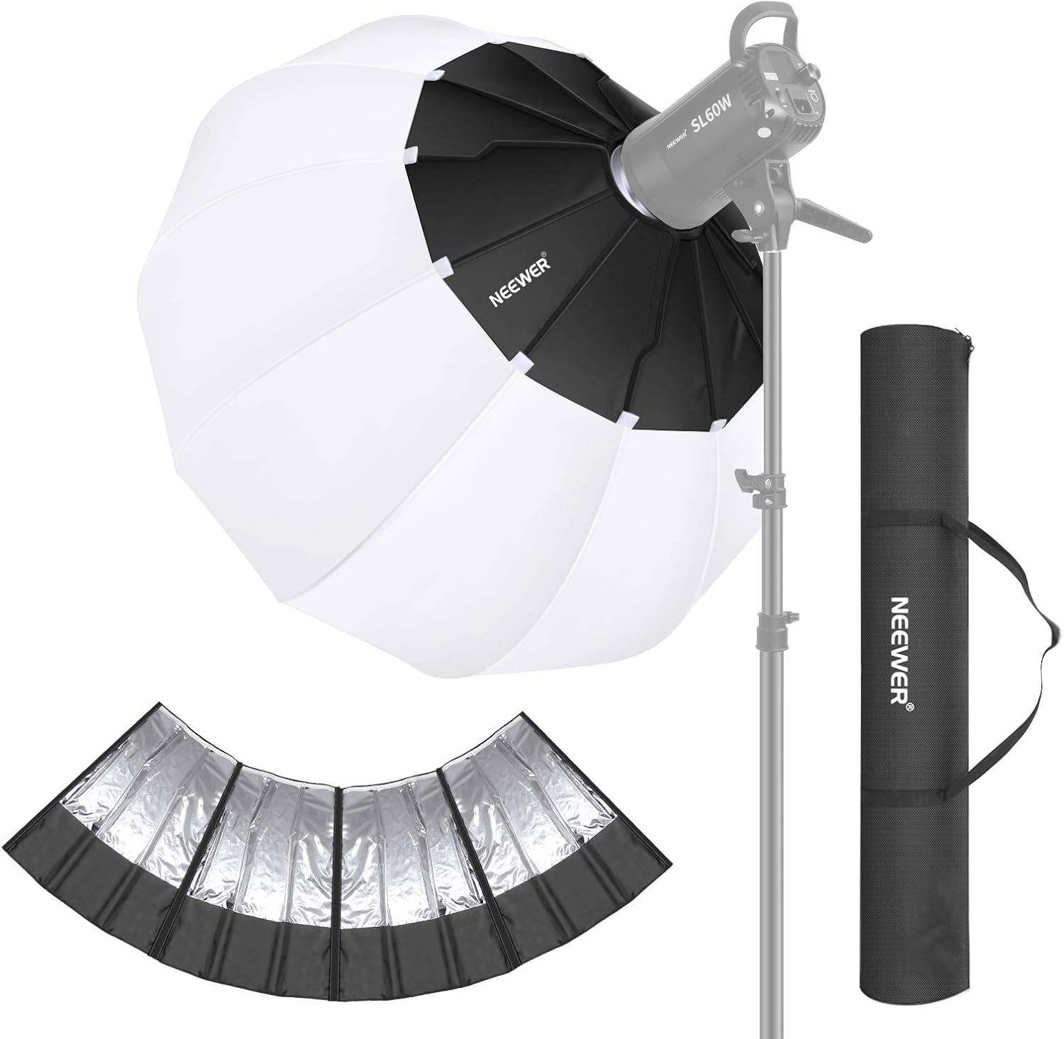 Neewer 34 inches/85cm Lantern Softbox Soft Light Diffuser with Skirt, Compatible with Neewer CB60 CB100 CB150, Aputure 300D II 120D, Godox SL-60W and Other Bowens Mount Light, with Carry Bag
