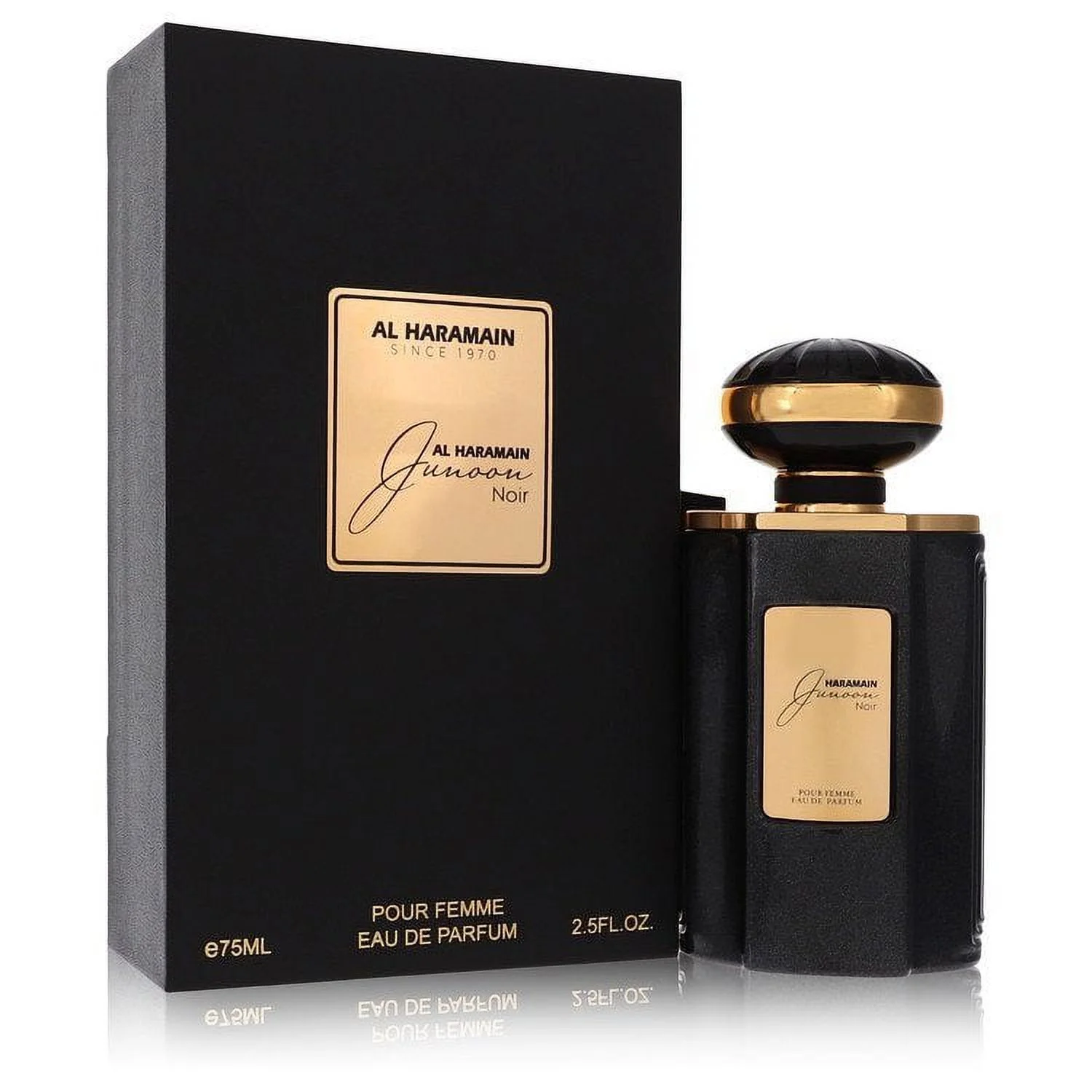 Al Haramain Junoon Noir Eau De Parfum Spray - Seductive Floral Fragrance