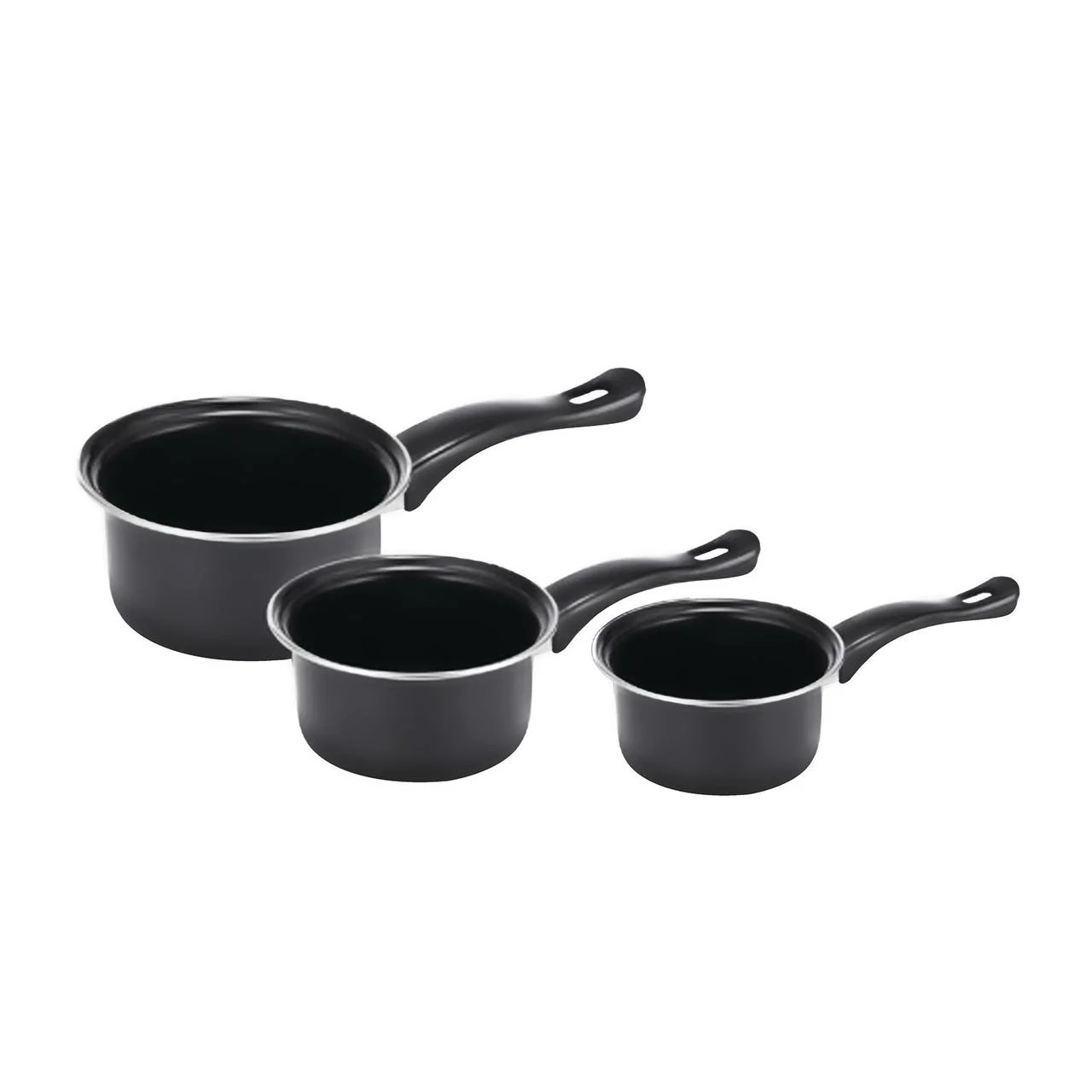 Brentwood 3 Piece Carbon Steel Sauce Pan Set