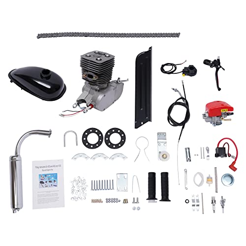 Upyouths 100CC Bicycle Engine Kit Full Set 4-Stroke Gas Motorized Motor Bike Air-Cooling Bicycle Motor Kit Gas Motor Bike Kit Petrol Gas Motorized Bicycle Motor Engine Kit