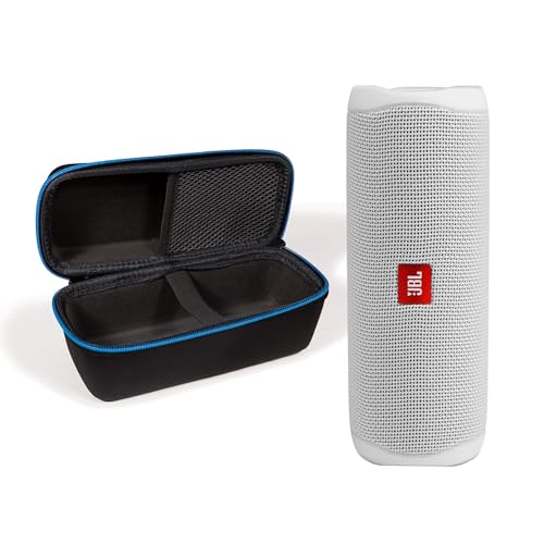 JBL Flip 5 (Black) + Bundle with divvi! Protective Hardshell Case