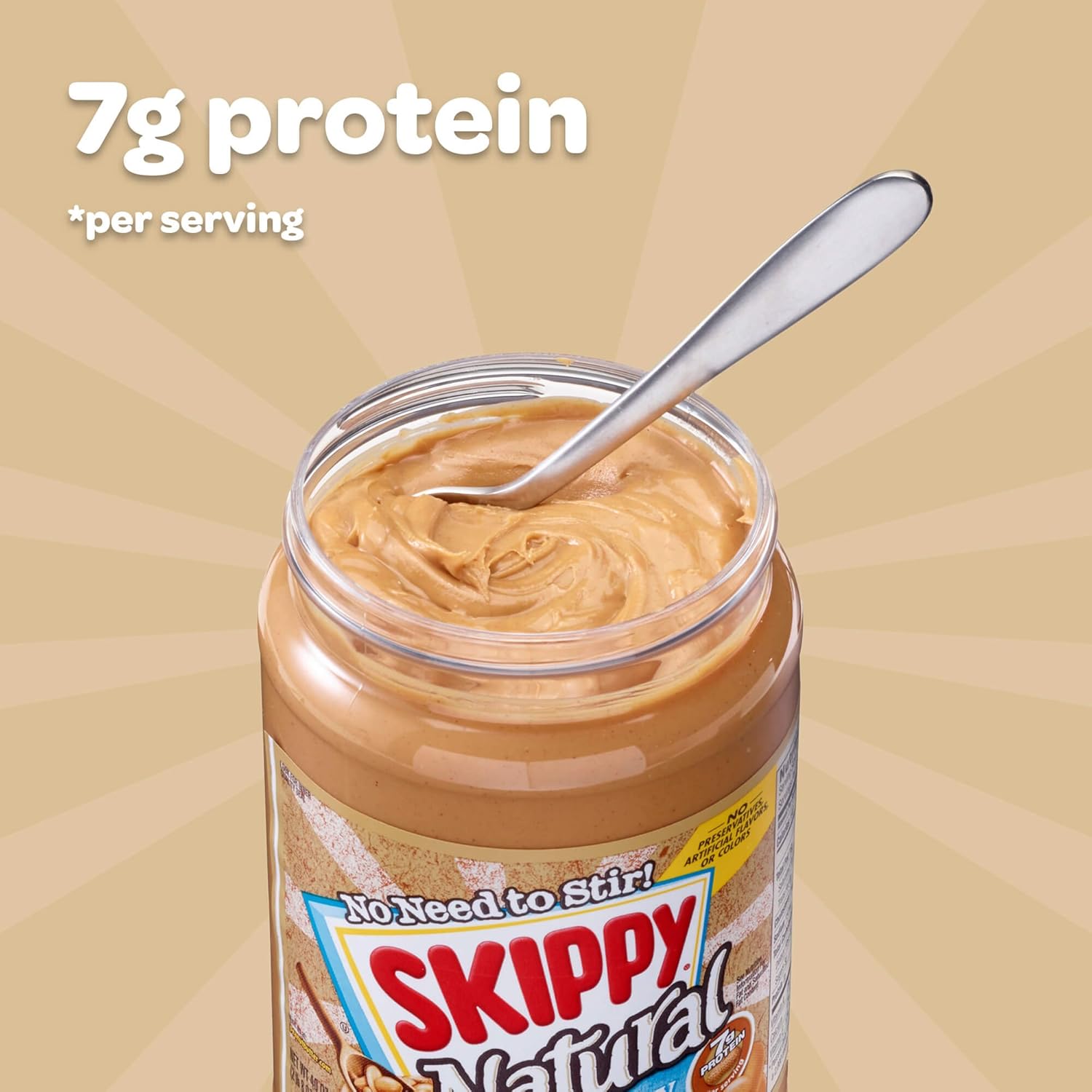 SKIPPY Natural Creamy Peanut Butter Spread, 40 Ounce Twin Pack