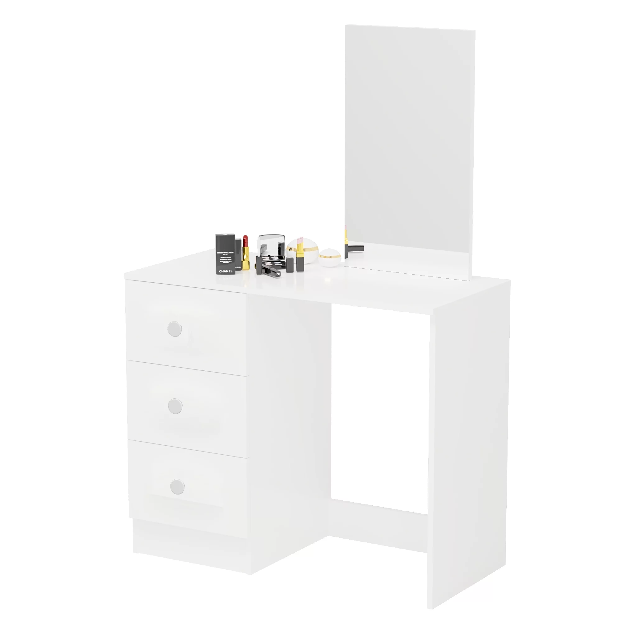 Boahaus Alexandra Modern Vanity Table, White Finish for Bedroom