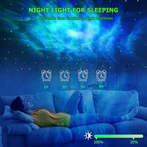 Galaxy Projector,Star Projector with Timer and Remote Control for Adults Bedroom Decoration, Party,Star Night Light