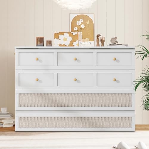 Full Size Murphy Bed,Multi-Functional Night & Day Furniture Murphy Cabinet Bed,with Large Drawers,Hidden Murphy Bed for Bedroom, Guest Room,White