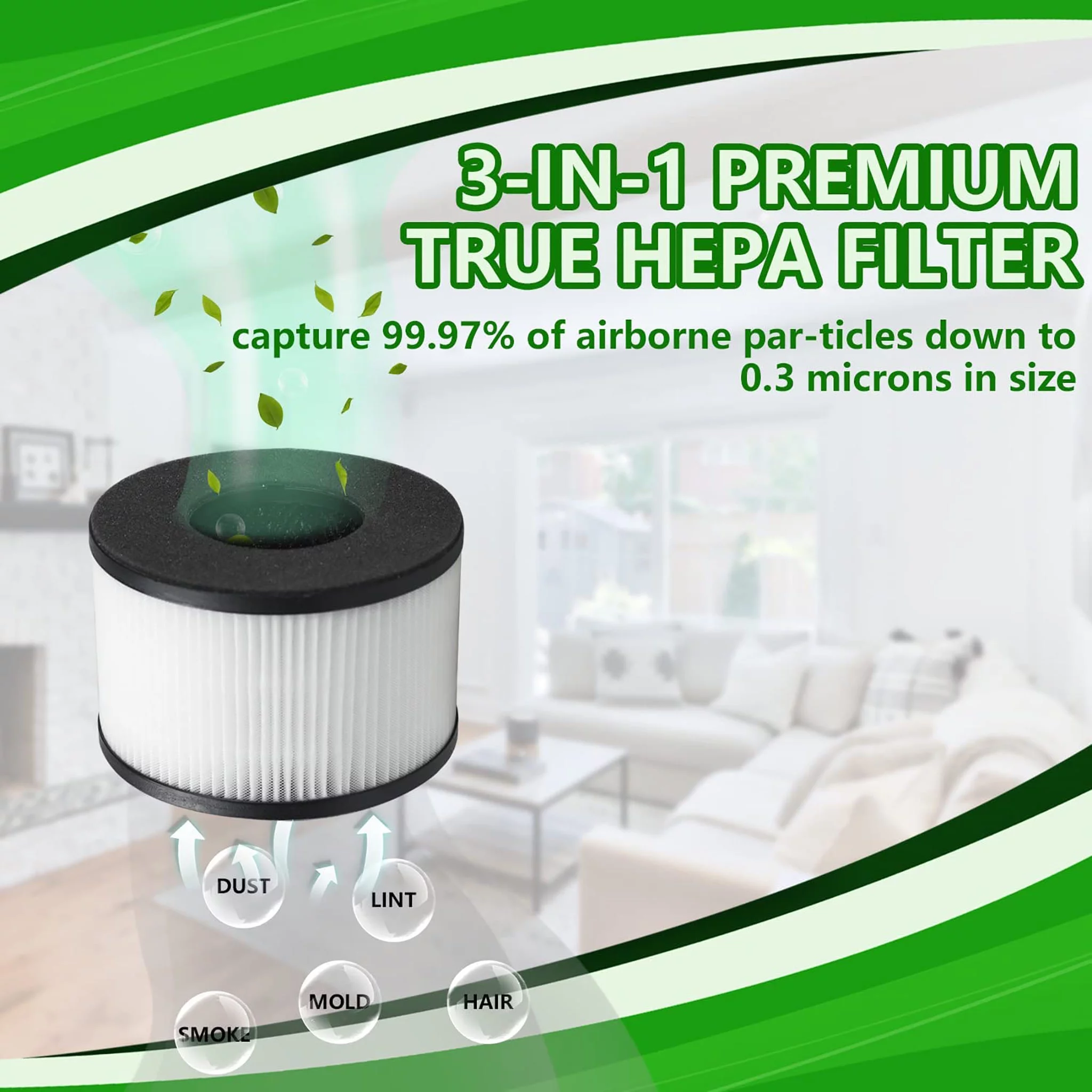 AMI PARTS PRATU BS-03 Replacement True HEPA Filter with Pre-Filter Activated Carbon Filter