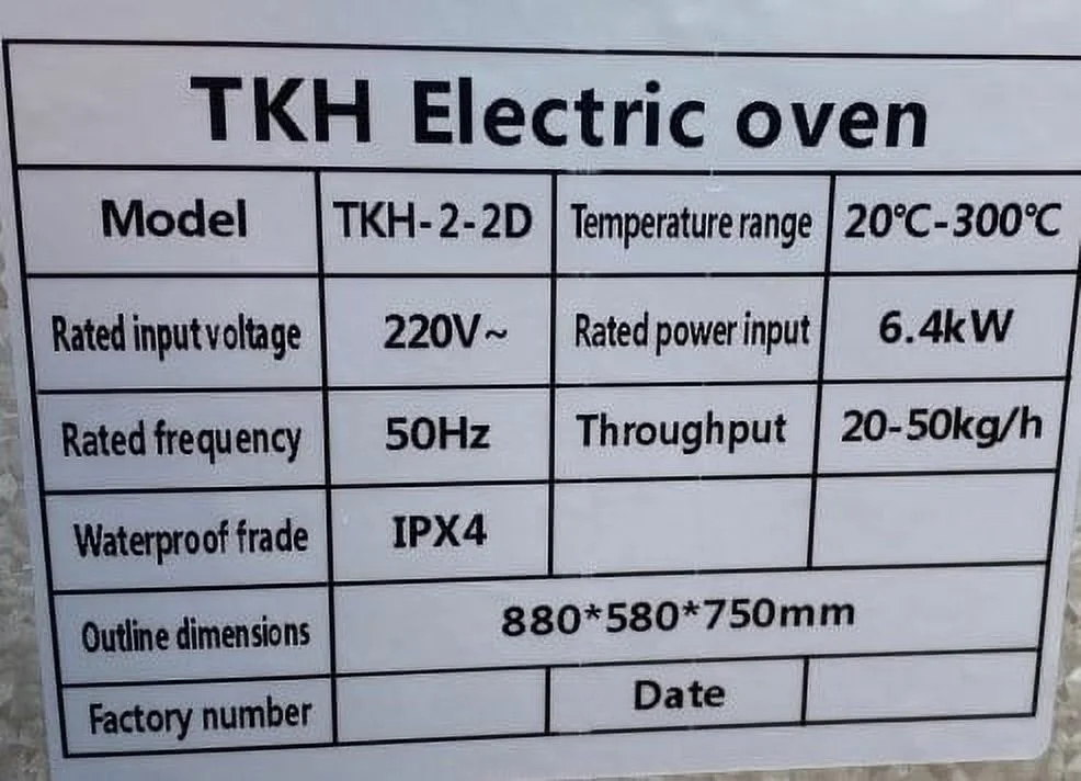 Electric flagstone double Deck Pizza Bakery Oven TKH-2-2D
