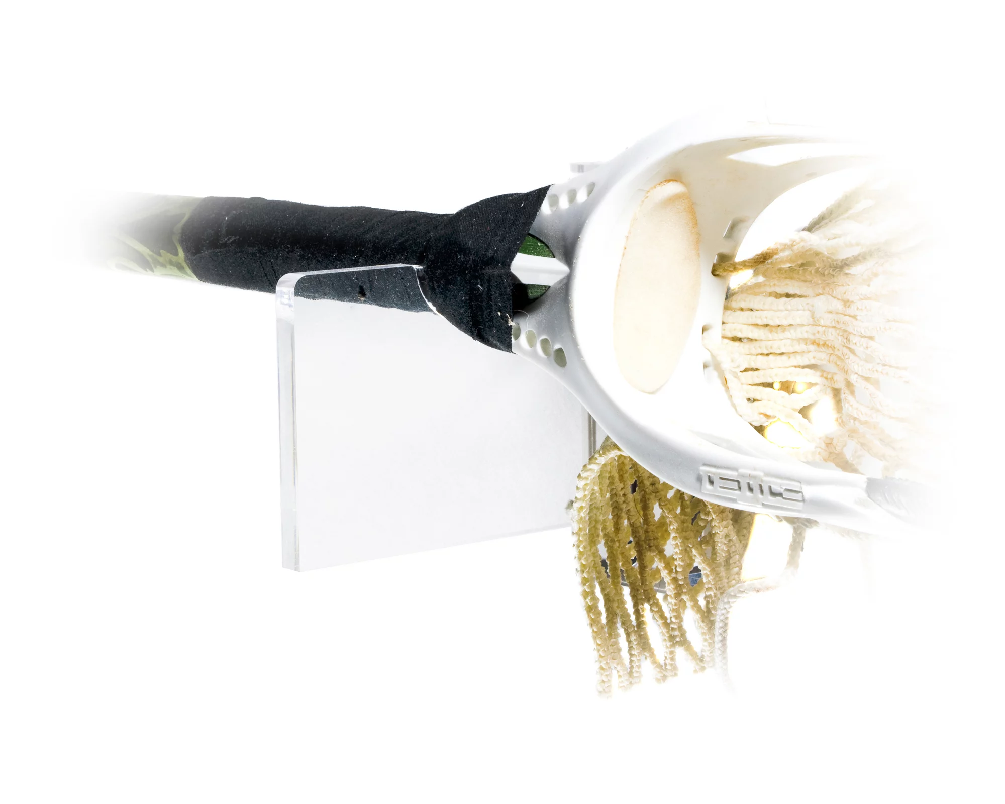 Deluxe Clear Acrylic Lacrosse Stick Wall Mount Bracket (A023-L-SS)