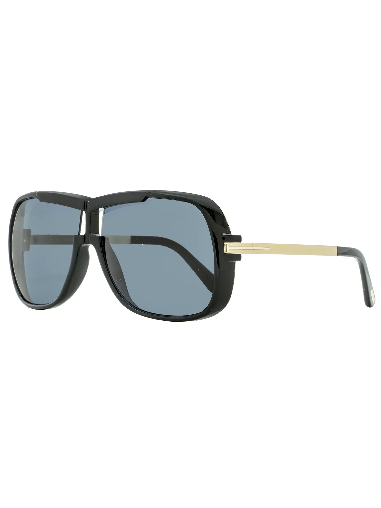 Tom Ford Square Sunglasses TF800 Caine 01A Black/Gold 62mm FT0800