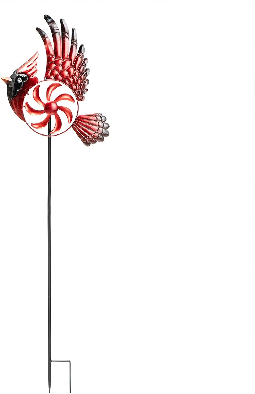 Metal Cardinal Wind Spinner, Garden Spinners Outdoor, Metal Wind Spinners Outdoor Garden Wind Spinner, Magical Design Decoration Pinwheels for Yard and Garden
