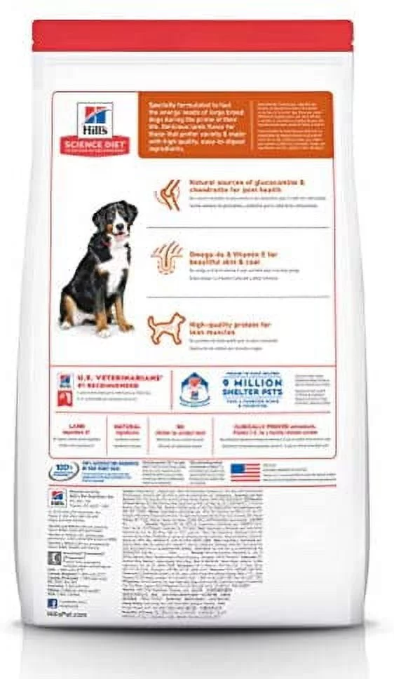 Hill's Science Diet Dry Dog Food, Adult 1-5, Large Breed, Lamb Meal & Rice Recipe, 33 lb. Bag