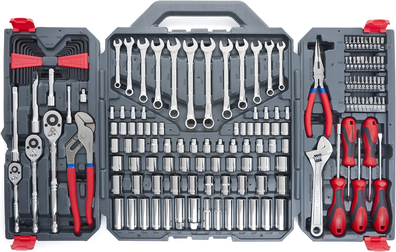 Crescent 180 Pc. Professional Tool Set in Tool Storage Case - CTK180