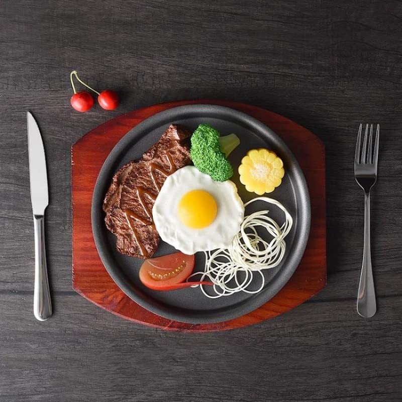 Skillet with Cast Iron Round Home Restaurant Rotisserie (7 inch)