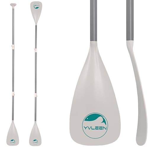 YVLEEN SUP Paddle Board Paddle，Stand up Paddleboard Paddles Adjustable Aluminum 4-Piece Floating Kayak Paddle，Convertible Paddle