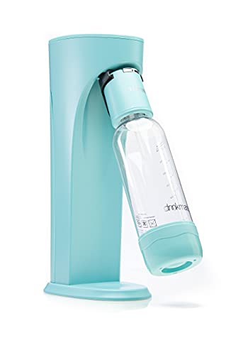 Drinkmate OmniFizz Sparkling Water and Soda Maker, Carbonates Any Drink, Bubble Up Bundle - Includes Two 60L CO2 Cylinders, One Carbonation Bottle, and Fizz Infuser (Arctic Blue)