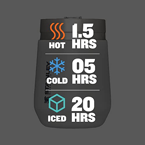 Stanley GO Everyday Wine Tumbler 10 oz | Press Fit Drink Through Lid | Beverage, Coffee, and Cocktail Cup | Insulated Stainless Steel Wine Glass | BPA-Free | Ash