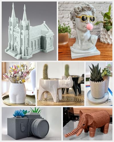 SUNLU Real Wood Fiber PLA Filament, Neatly Wound 1.75mm Dimensional Accuracy +/- 0.03mm, Fit Most FDM 3D Printers, 4kg in Total, 1kg per Spool, 4 Pack,（Wood+Fiber Cherry+Fiber Maple+Fiber Walnut）