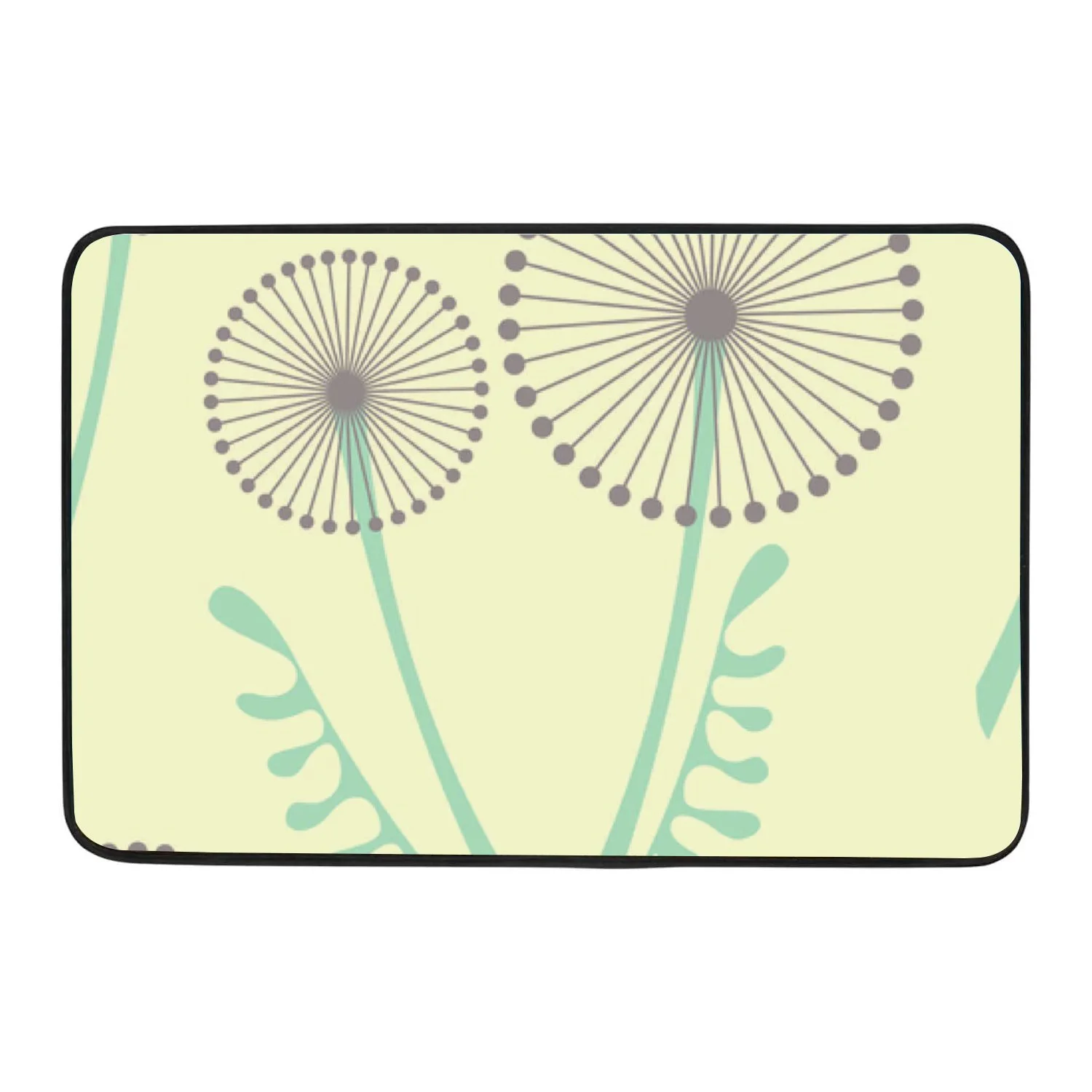 Anyway.go Bath Curtain Rugs Sets 2 Pcs,Bathroom Theme Set with Shower Curtain and Non-Slip Carpet -12 Hooks-60X72in,Flowers