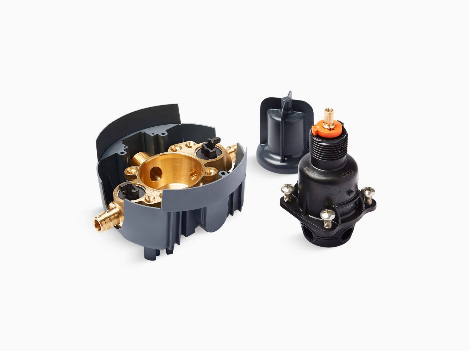Kohler P8304-US-NA Rite-Temp Valve Body and Pressure-Balance Cartridge Kit with Service Stops and PEX Expansion Connections, Pro