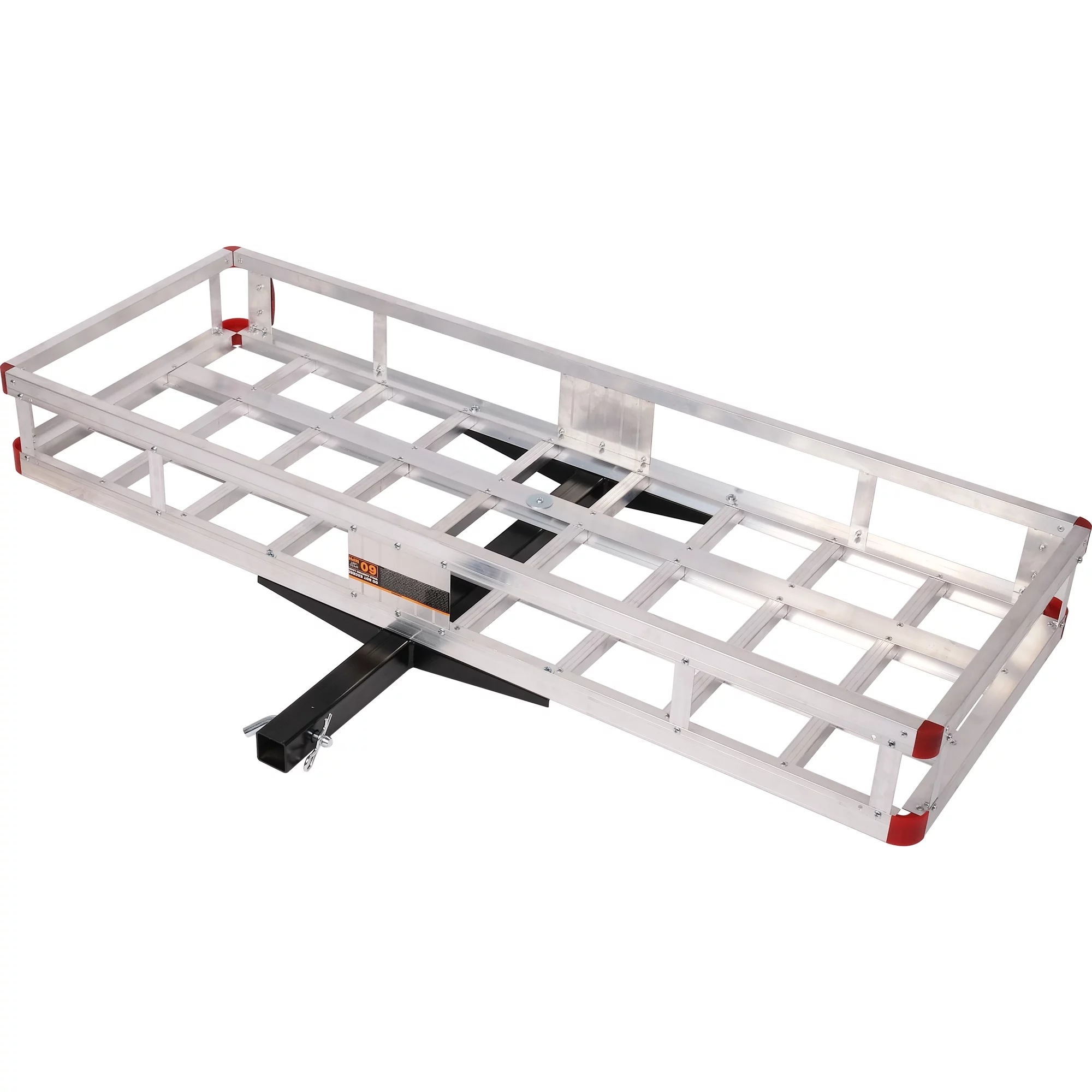 Aluminum Hitch Mounted Cargo Carrier, Car Back Hitch Cargo Carrier Luggage Basket Capacity Basket Trailer With High Side Rails For RV's, Trucks, SUV's, Vans, Cars,Fits Any 2