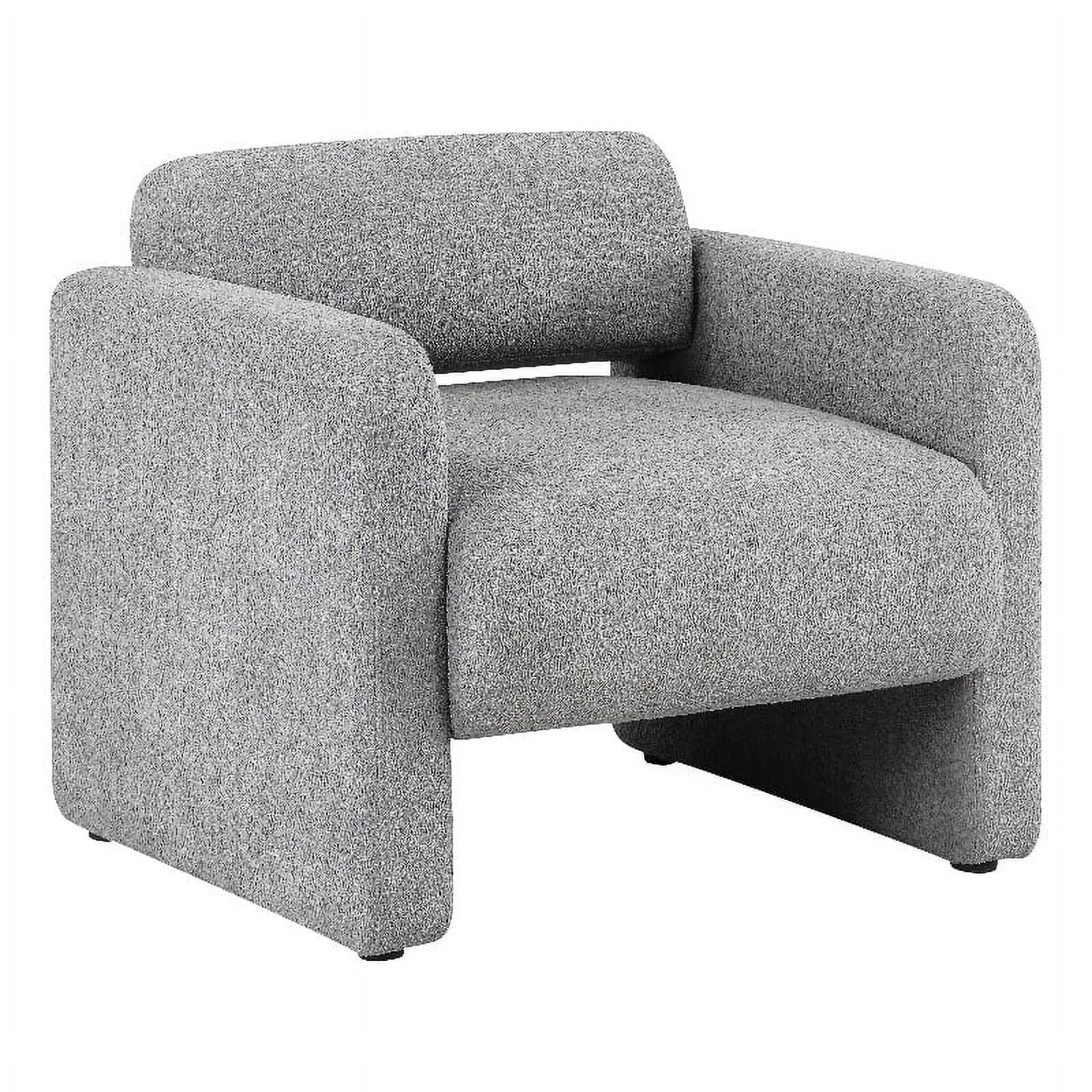 Furniture of America Luna Fabric Armchair with Rounded Corners in Gray