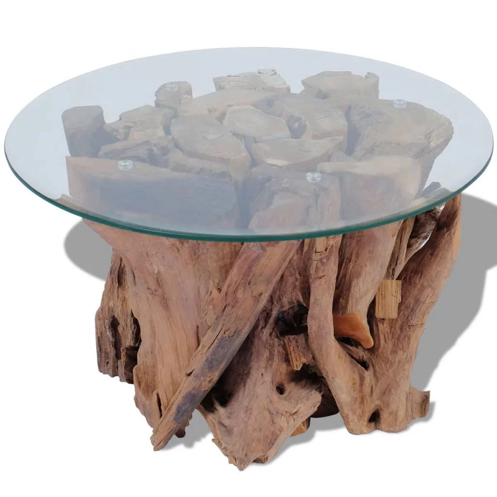 Andoer Coffee Table Solid Teak Driftwood 23.6