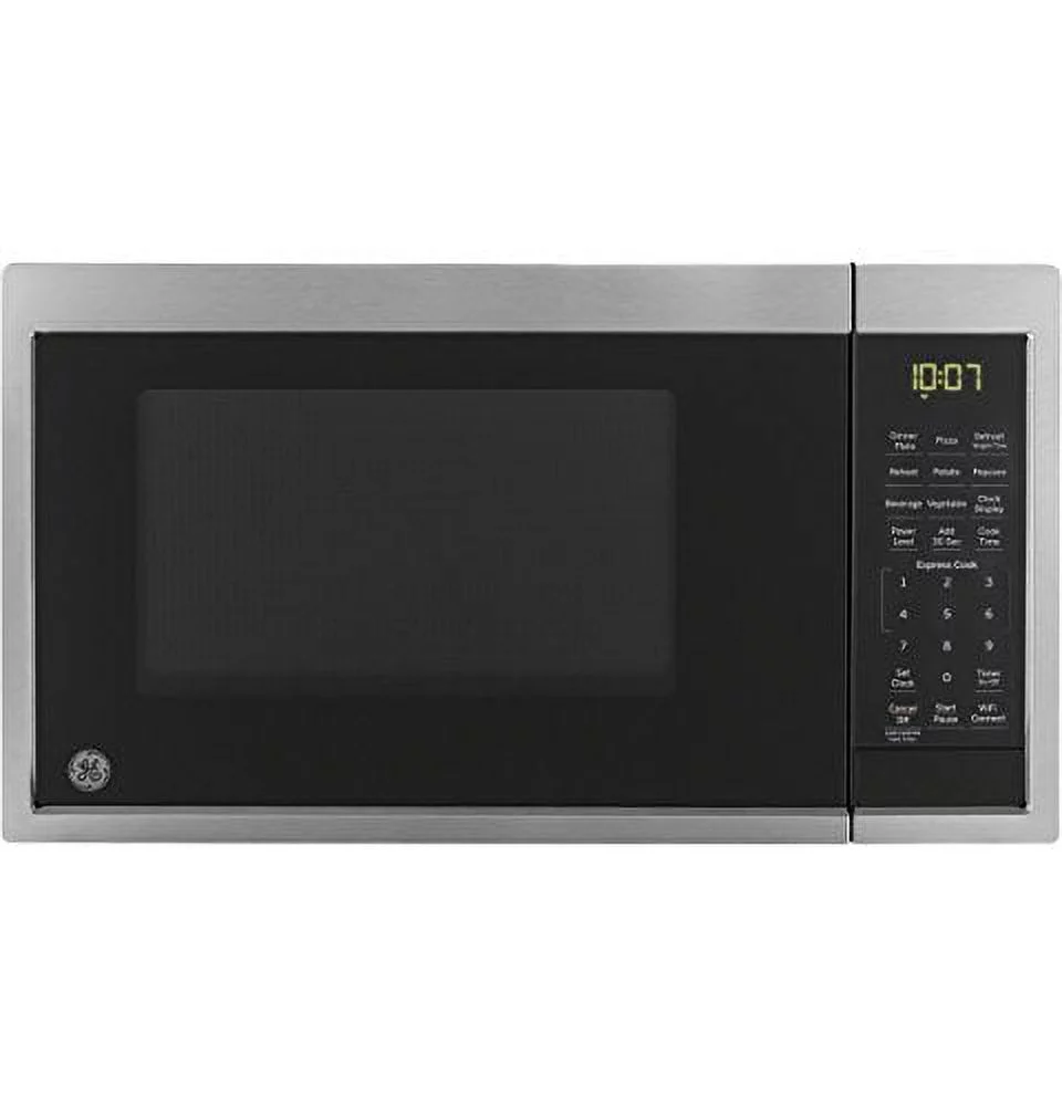 GE Smart Countertop Microwave Oven | Complete with Scan-to-Cook Technology and Wifi-Connectivity | 0.9 Cubic Feet Capacity, 900 Watts | Home & Kitchen Essentials | Stainless Steel