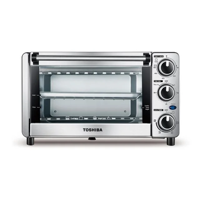 Toshiba MG12GQN-CHSS 4 Slice Toaster Oven, Stainless Steel