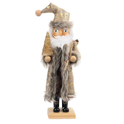 FUNPENY Halloween Decorations Wooden Nutcracker Figures (Santa Claus 1)
