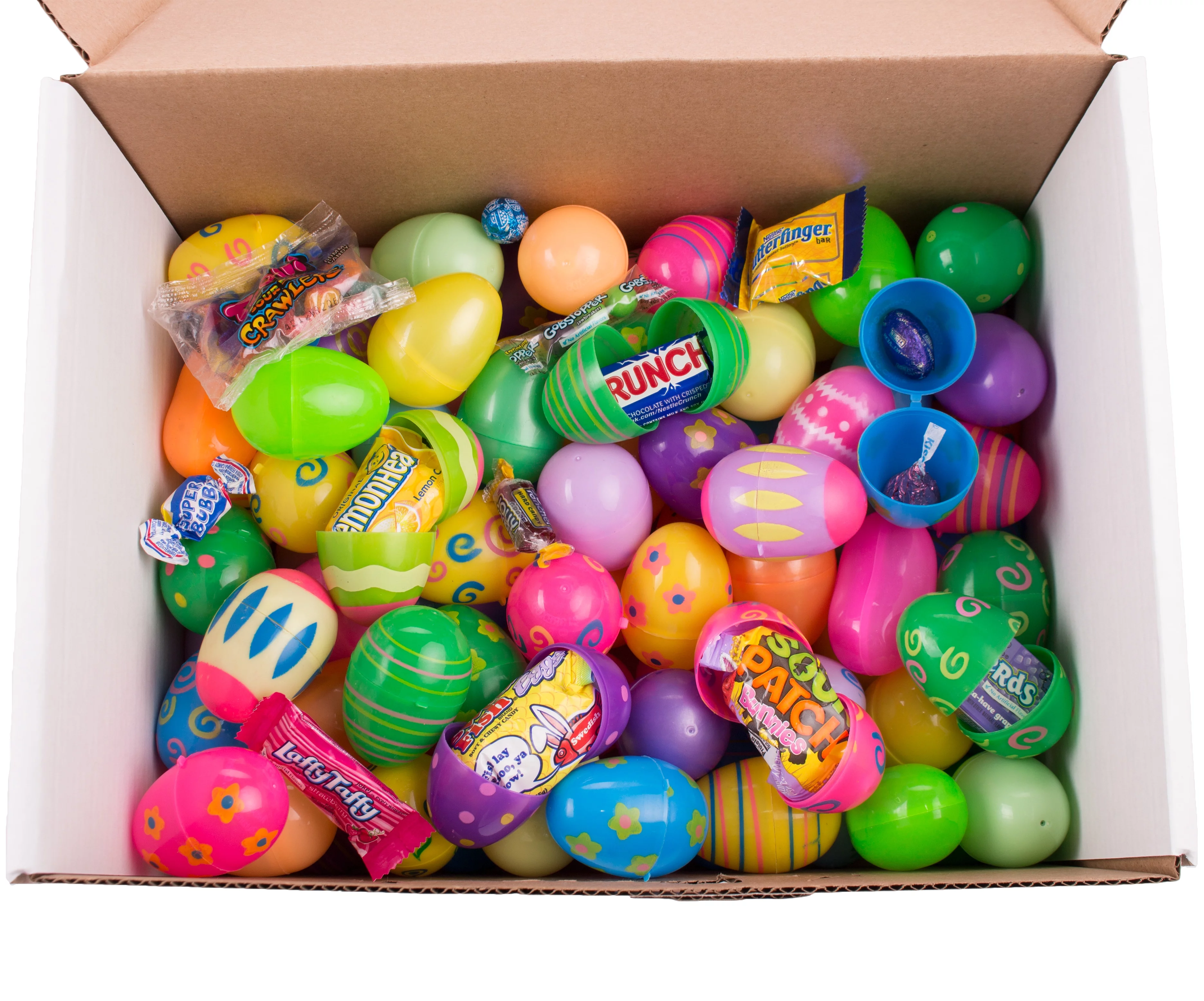 100 Bulk Filled Design Easter Eggs for Hunt, Assorted Styles, New Toys for Kids