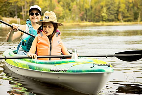 Pelican- Standard Kayak Paddle - Aluminum Shaft and a Durable Polypropylene Blade - 0/65° Blade Angle - with Drip Ring