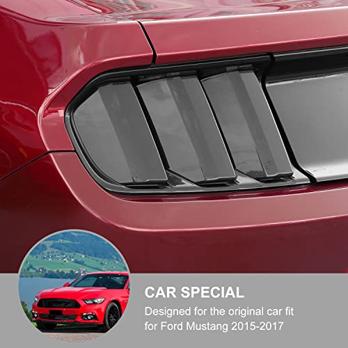 Jimen Compatible with Ford Mustang 2015-2017, 6PCS Tail Light Cover Trim Kits Exterior Accessories