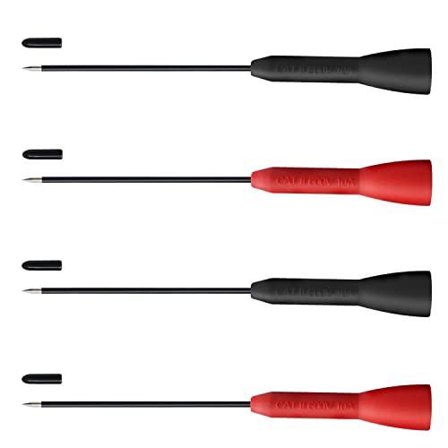 2 Pack 2mm Extended Needle Test Probes, 600V/10A Non-Destructive Multimeter Test Probe for Fluke Leads tl71 tl75