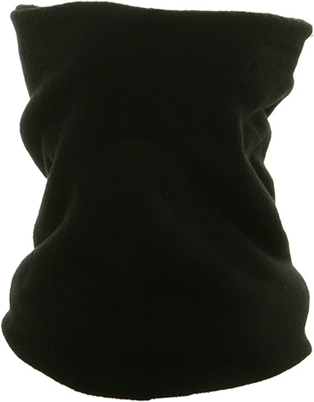 ARMYU Black Thick Micro Fleece Long Warm Winter Heavyweight Double Layer Neck Warmer Gaiter 2-Pack