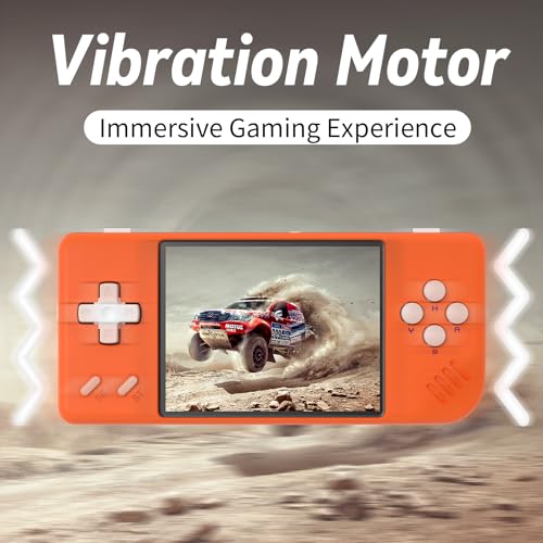 RG28XX Handheld Game Console Retro 2.83-inch Screen Video Game Player 64G TF Card Preinstalled 5000+ Games 3100mAh Battery(Black Transparent)