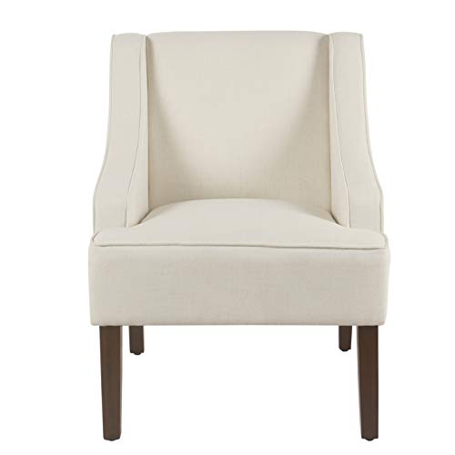 HomePop Velvet Swoop Arm Accent Chair, Suri Blue
