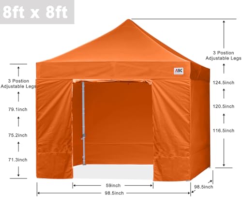 ABCCANOPY Easy Pop Up Canopy Tent with Sidewalls 10x10 Commercial -Series, White