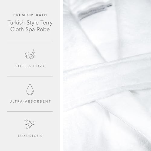 Fishers Finery Womens Premier EcoFabric Turkish Style Terry Spa Robe Ultra Plush