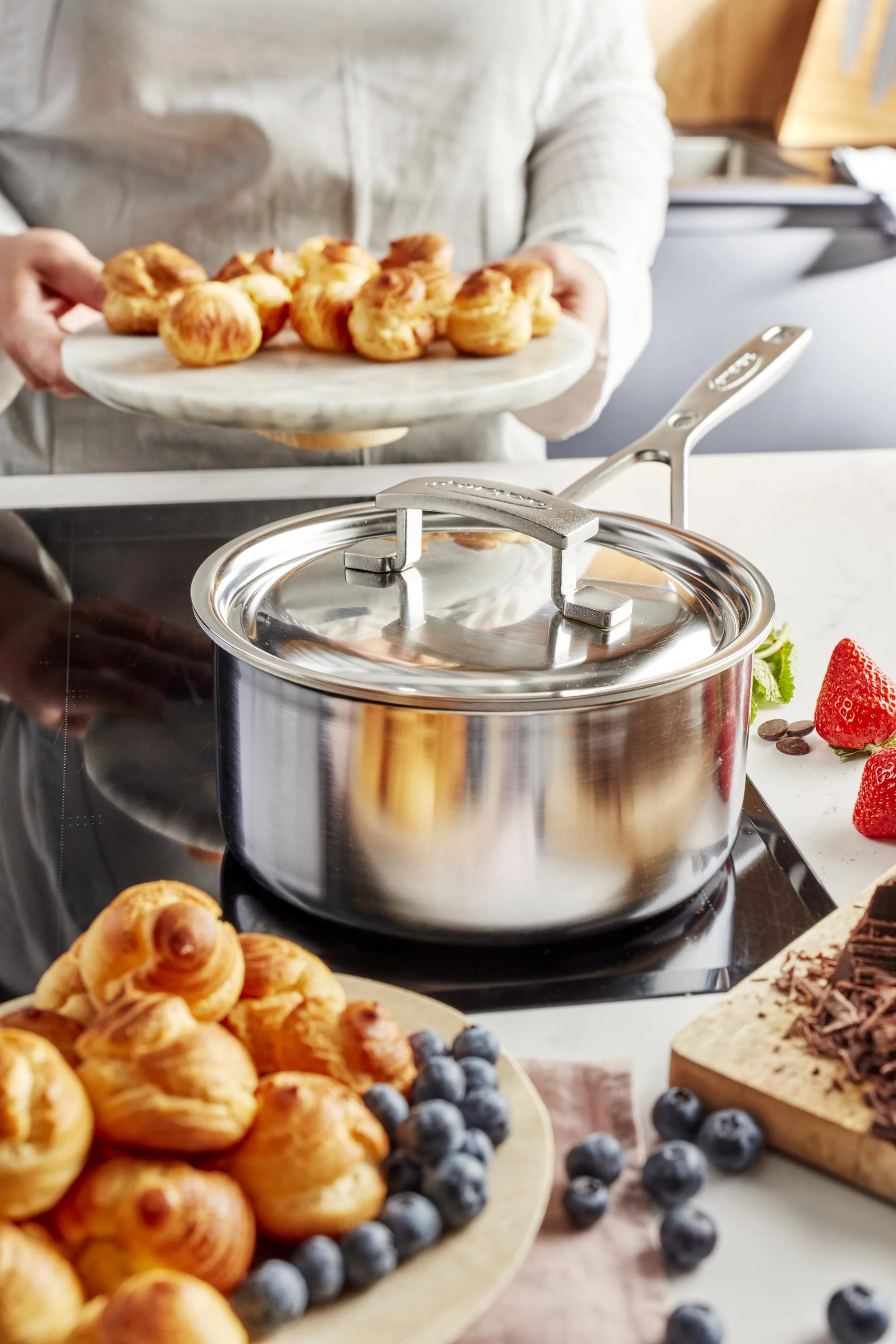 Demeyere Industry 5-Ply Stainless Steel Saucepan