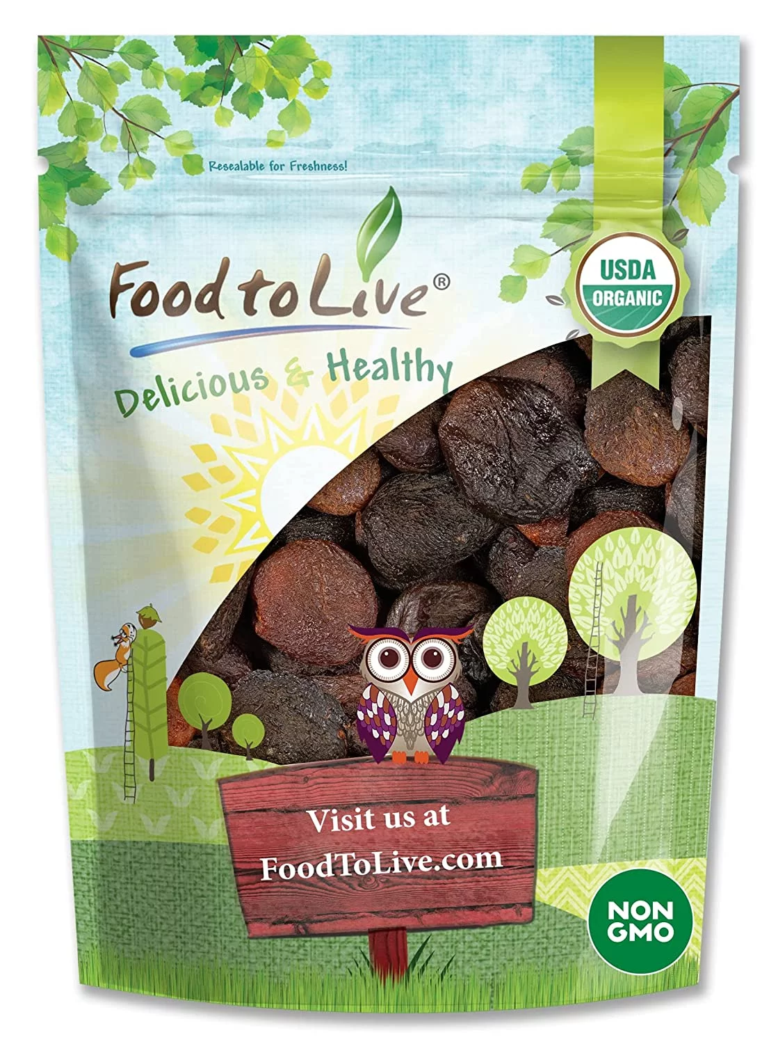 Food To Live Â® Certified Organic Dried Apricots (Non-GMO, Bulk, Unsulfured) (2 Pounds)