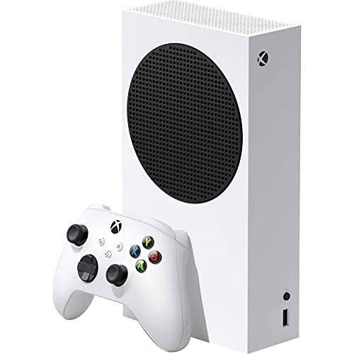 Microsoft RRS-00001 Xbox Series S 512 GB SSD All Digital, Disc-Free Gaming Console, White with Dual Controller (White & Carbon Black) Bundle with 3 YR CPS Enhanced Protection Pack