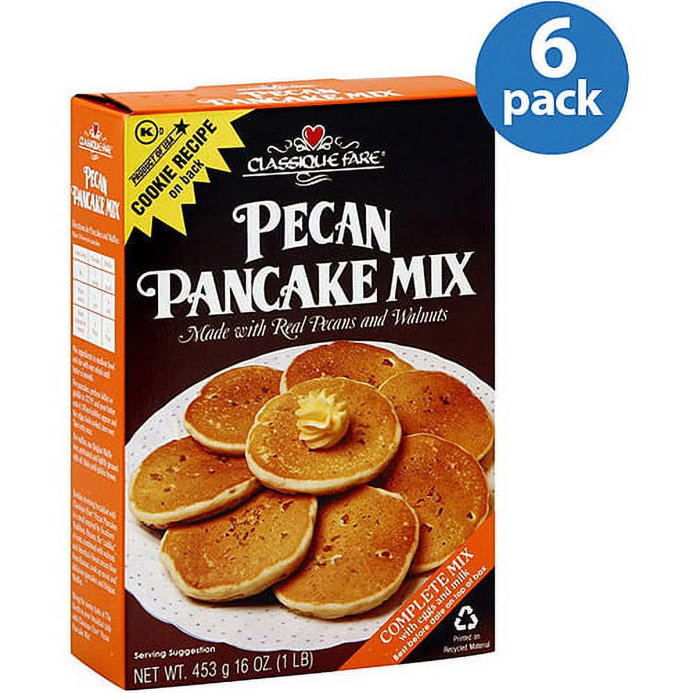 Classique Fare Pecan Pancake Mix, 16 oz, (Pack of 6)