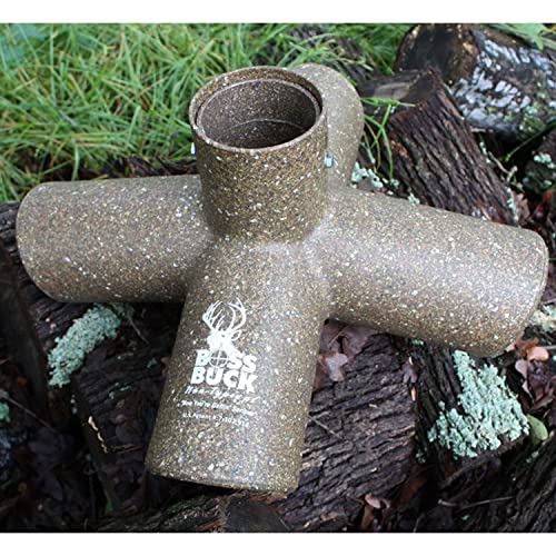 BOSS BUCK Protein 4 Way Gravity Head | Hunting Durable Gravity Feed Delivery System with 4 Feeding Tubes for 4 Legged Game Feeder