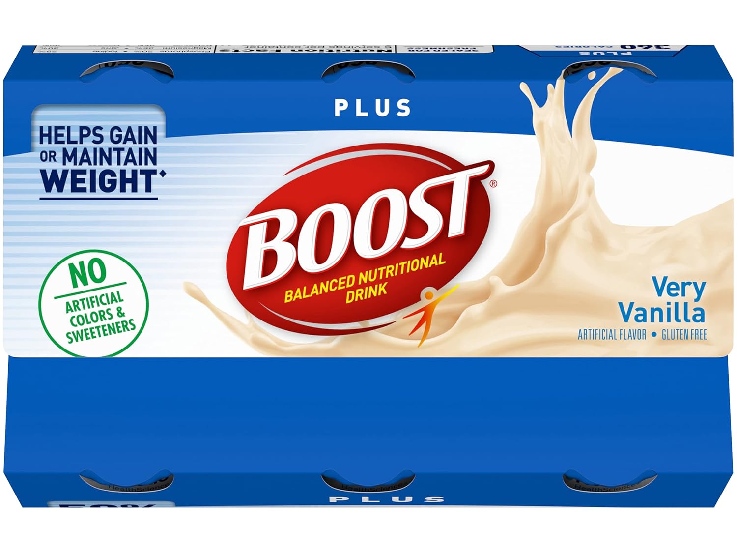 Boost Plus Complete Nutritional Drink (Vanilla, 8 Fl Oz (Pack of 2))