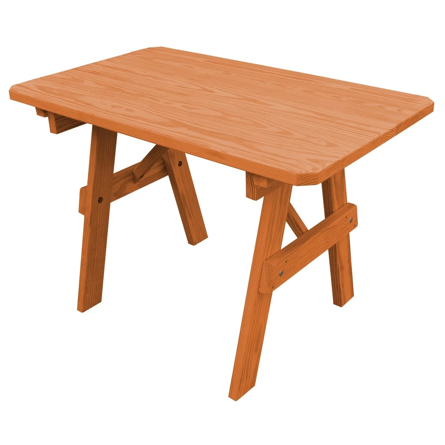 Kunkle Holdings, LLC Pine 5' Traditional Picnic Table Redwood Stain
