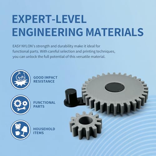 OVERTURE Nylon Filament 1.75mm 3D Printer Filament, Polyamide (PA) 1kg Spool (2.2lbs), Dimensional Accuracy +/- 0.02 mm, Fit Most FDM Printer (Black)