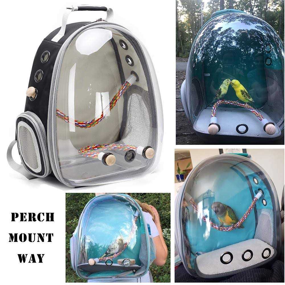 halinfer Bird Carrier Backpack, Bird Travel Backpack with Stainless Steel Tray and Standing Perch - Pet Supplies online store